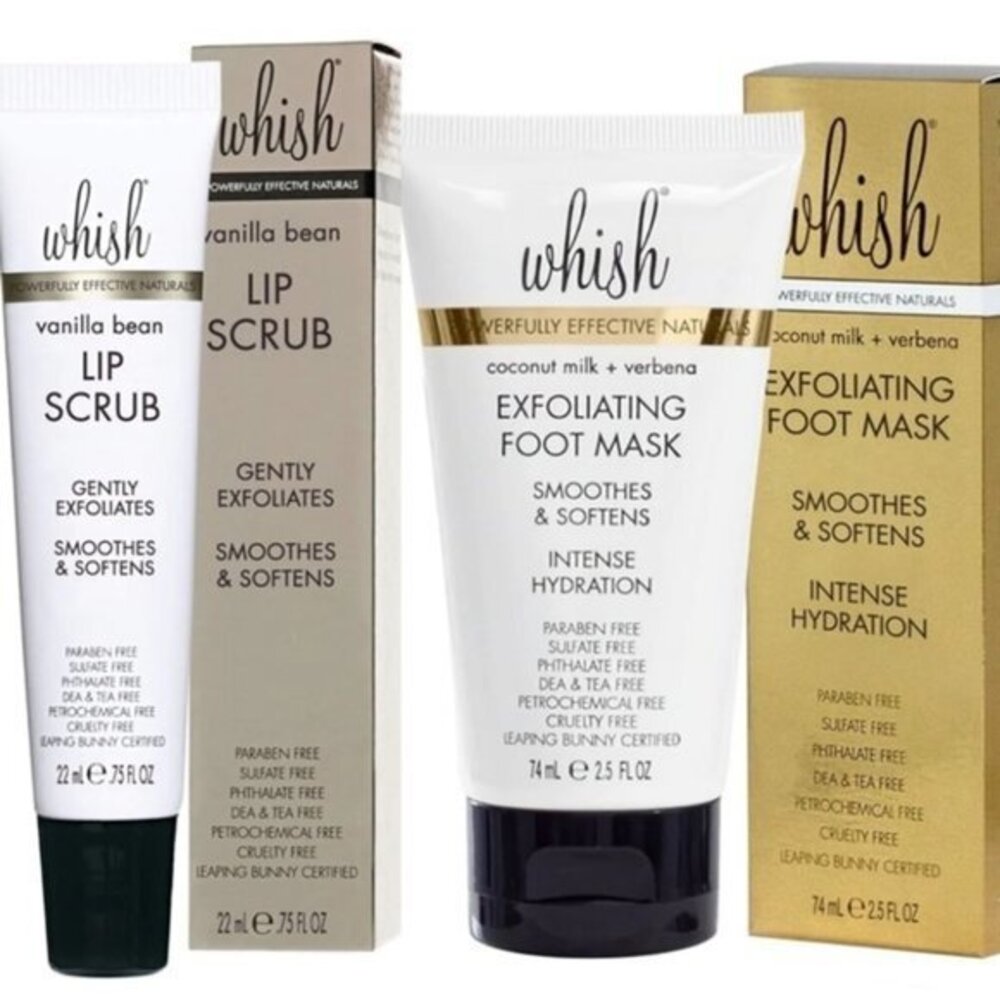 ✨WHISH bundle lip scrub and foot mask
